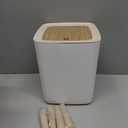 WanWanKa Mini White Plastic Trash Can, 2.6 Gallon Capacity, Slim Design, Anti-Odor, Easy to Clean, Suitable for Any Place
