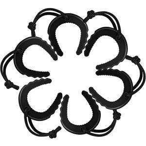 Hawsam 6 Pack First Responder Door Stops Black Door Stoppers Security Baby Proof Door Handle Stopper Door Finger Pinch Guard Door Jammer Door Stoppers for Top of Door,Law Enforcement,Police