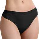 Absorbent Incontinence Underwear for Women Washable, 2 oz Leakproof Ladies Panties for Bladder Leakage 1 Pack (Black, XL)