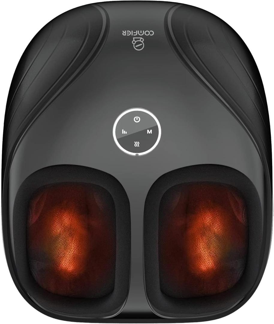 COMFIER Foot Massager with Heat, Shiatsu Foot Massager, Roller Compression for Plantar Fasciitis, Neuropathy, Home Office Use, Gifts