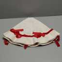 Syhood Christmas Tree Skirt 30" Scallop Velvet Tree Skirt with Bow Small Christmas Decoration for Xmas Holiday Indoor Outdoor Seasonal Home Decors(Red Bow)