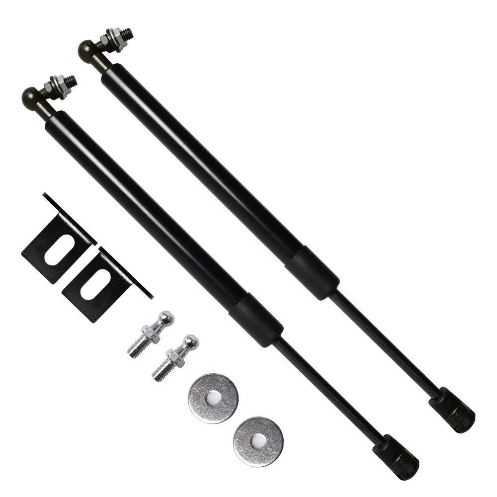 Lift Supports for Toyota Corolla E140/E150 2007-2012 Front Bonnet Hood Modify Carbon Fiber Gas Charged Shock Dampers Spring Struts Bar (2 PCS) (Normal Black)