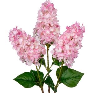 3PCS Fake Flowers Hydrangea Artificial Flowers 28" Long Stem Pink Faux Flowers for Vase, Real Touch Silk Flowers Dcor for Floral Arrangement Home Farmhouse Office Hotel Decoration