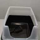 IRIS USA Large Cat Litter Box with Scatter Shield and Scoop, Open Top High Sided Cat Litter Pan, Black (1-Pack)