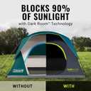 Coleman 6-person Skydome Dark Room Tent with Rainfly, 5 Minute Setup, Blocks 90% of Sunlight, 20% More Headroom Than Traditional Tents