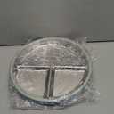 Stainless Steel Toddler Plate with Suction 2Pack, 9 Divided Kids Plates with Silicone Suction for Baby Self Feeding, Non Toxic Non Slip Unbreakable Snack Dishes Dinnerware Set, Blue & Sage