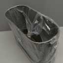 MyGift Rustic Wall Mounted Galvanized Metal Bathroom Magazine Rack, Farmhouse Bucket Style Tin Hanging Storage Bin - Handcrafted In India