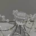 LAWOHO Christmas Tree Topper Star, Jeweled Crown with 60 Warm White LED USB Lighted Tree Topper, Xmas Tree Decor with Remote Control 8 Lighting Mode, Timer, Dimmer for Christmas Tree OrnamentSilver