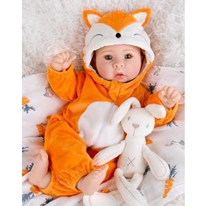Aori Baby Dolls - 17 Inch Real Life Doll with Ultra Soft Body & Fox Outfits for Girls 3+ | Pretend Play, Adoption Day, Photography Prop, Collectible