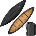 LIBZAKI Kayak Cover Accessories/Canoe Cover, Upgraded Thickened Waterproof & UV Protection SUP Paddle Boards Cover for Indoor/Outdoor StorageFits 9ft-18ft Kayaks 3 Colors (Black)