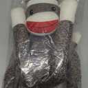 Adorable Sock Monkey, The Original Traditional Hand Knitted Stuffed Animal Toy Gift-for Kids, Babies, Teens, Girls and Boys Baby Doll Present Puppet (20" Brown)