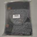 Winter Hats Scarf Set for Men Touchscreen Gloves Warm Knit Beanie Hat Scarves with Fleece Lined Cap (Gray)