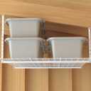 HyLoft Overhead adjustable Garage Storage Rack,Heavy Duty Steel Garage Storage System, 45-Inch x 45-Inch, White