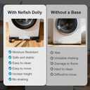 Nefish Furniture Dolly Adjustable Mini Fridge Stand with Wheels Washing Machine Stand Mobile Roller with 4 Locking Swivel Wheel Universal Mobile Base Moving Cart for Dryer Refrigerator