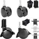 70360 Locking Caster w/Insert for Weber Genesis 300 Grill Parts Genesis E310/320 S330, for Weber BBQ Wheel Replacement Grill Spirit Parts Spirit E210 E310 for Webber Summit Grill Parts(2007-2011),4PCS