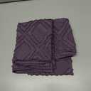 JELLYMONI Pillowcases King Size Purple 2 Pack Boho Plaid Bed Pillow Covers 20x36in Polyester Envelope Pillow Shams Tufted Bohemian Textured (Pillows are not Included)