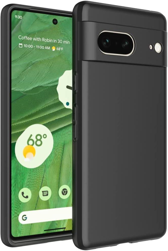 for Google Pixel 8 Case, Slim Fit Design, Flexible Frosting TPU Scratch-Resistant Phone Case, Black, Pack of 3 