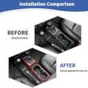 RT-TCZ for Jeep JL Gear Shift Cup Holder Panel Trim Cover for Jeep Wrangler JL JLU 2018 up for Gladiator JT 2020 up Red Carbon Fiber Interior Accessories
