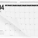 Makaplan Black & White Horizontal Coil Wall Calendar 2025-18 Month Calendar January 2025 to June 2026, 11x13.5 Inches Sleek Black & White Design with Spiral Twin-Wire Binding