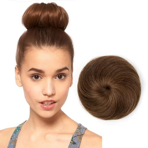 isheeny Human Hair Bun Extension, Small Drawstring Straight Updo Donut Chignon | Real Hair Fake Ballet Bun for Women & Girls | Messy Bun Hair Piece for Effortless Style (Dark Brown) isheeny Human Hair Bun Extension, Small Drawstring Straight Updo Donut Chignon | Real Hair Fake Ballet Bun for Women & Girls | Messy Bun Hair Piece for Effortless Style (Dark Brown)