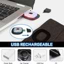 LED Beanie Hat with Light, Headlamp Beanie Cap Unisex Winter Warm Knit Night Light Hat, Knit Beanie Gifts for Men Women Kid (Coffee)