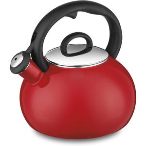 Cuisinart Aura Enamel-on-Steel Stovetop Teakettle, Red (2 Quarts)