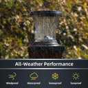 Glass Solar Post Cap Lights Outdoor Waterproof, 3000K LED Solar Fence Post Lights with Modular Design, Auto On/Off for Deck, Patio, Garden, 4x4 Vinyl/Wood Posts, Warm White (4 Pack)