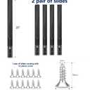Ravinte 20 Inch Soft Close Drawer Slides 2 Pairs 4 Pack Black Full Extension Ball Bearing Drawer Glide Side Mount