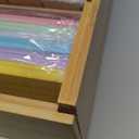 3"x5" Wood Index Card Holder with Dividers Bamboo Index Card Organizer Box Index Card Storage Case Card Catalog Box 4 Compartments for 300 Cards File Note Flash Card Holders 5.9"W x 10"D x 4"H