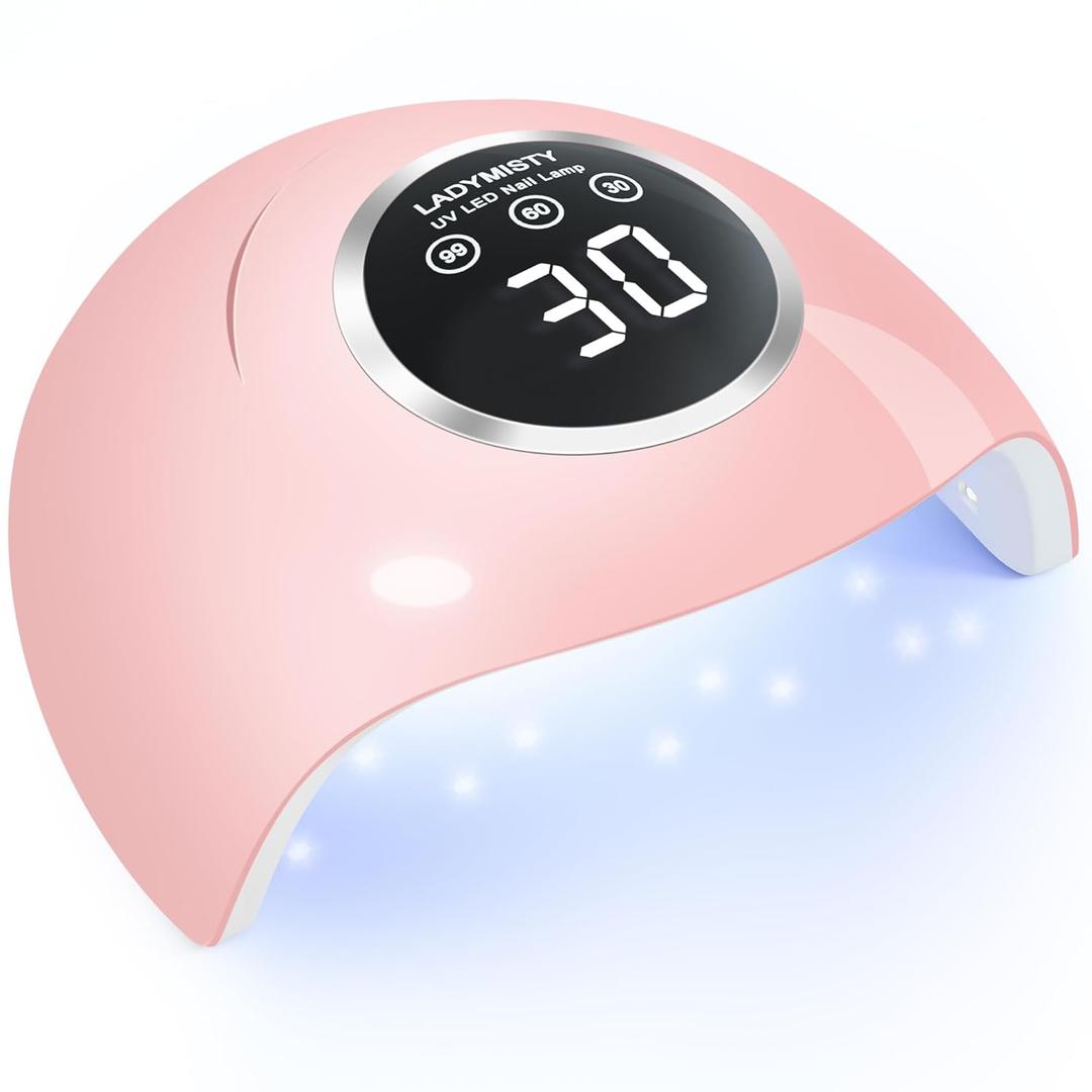 72W UV LED Nail Lamp Light Dryer for Nails Gel Polish with 18 Beads 3 Timer Setting & LCD Touch Display Screen, Auto Sensor, Professional Nails, Pink 72W UV LED Nail Lamp Light Dryer for Nails Gel Polish with 18 Beads 3 Timer Setting & LCD Touch Display Screen, Auto Sensor, Professional Nails, Pink