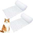 2 Pack Transparent 6.5ft Cat Scat Mat with Soft Spikes, 13ft Clear Cat Deterrent Strips for Sofa, Windowsills, Balcony & Garden, Cuttable Indoor/Outdoor Pet Repellent Mats, 78" x 11" Each