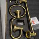 Brushed Gold Bathroom Hardware Set Wall Mounted Gold Accessories Set 4 Pieces Bathroom Hardware Set, 23.6 inch Towel Bar | Towel Hook | Toilet Paper Holder | Hand Towel Holder