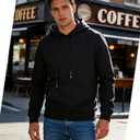 Hoodies for Men Women Sweatshirts Couple Hoodie Black (Black, L)