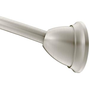 Moen MDN2170BN Magnetix 60-inch Curved Adjustable Single Shower Curtain Rod, Brushed Nickel