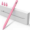 Stylus Pen for iPad W/Palm Rejection Tilt Sensitivity,13 Mins Fully Charged,MEKO Active Touch Screen Apple Pencil Compatible W/iPad 6/7/8/9/10,Pro12.9&11",Air3/4/5,mini5/6-Pink