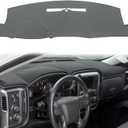 Dash Cover Custom Fit for 2014-2018 Chevy Chevrolet Silverado/GMC Sierra 1500,2015-2019 Chevy Silverado/GMC Sierra 2500HD 3500HD,Dashboard Pad Carpet no Forward Collision Alert(14-18, Dark Gray) Y32