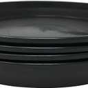 12 INCH Plant Saucer Tray 6-Pack Black Round Plastic Saucer Durable Plant Tray Flower Pot Saucer Round Pallets for Indoors and Outdoor, Plant Container Accessories (12 INCH 6-Packs)