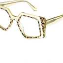 Zeelool Oversized Eyeglasses Frames for Women Geometric Blue Light Glasses Non Prescription Eyewear Frames (Tortoise-brown)