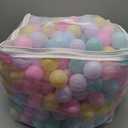 Amazon Basics BPA-Free Ball Pit Balls with Storage Bag, Crush-Proof Plastic for Toddlers Kids 12+ Months Play, 6 Pastel Colors, Pack of 400