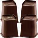 Bed Risers 1 inch, 2 inch, 3 inch, 4 inch, 6 inch, 8 inch Heavy Duty, Oversized Furniture Riser for Couch Sofa Table Chair Leg Frame Dorm, Support up to 6000 Lbs (Chocolat Brown 4 Pack, 8 inch)