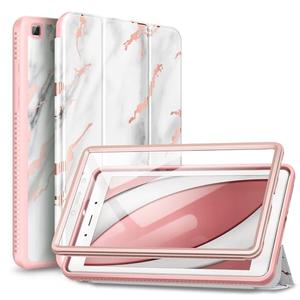 SURITCH Case for Samsung Galaxy Tab A 8.0 2019 (SM-T290/T295), [Built in Screen Protector][Auto Sleep/Wake] Lightweight Leather Case Full Body Smart Cover with Magnetic Trifold Stand-Marble