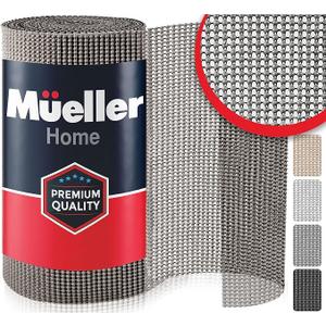 Mueller Ultra-Premium Drawer and Shelf Liner, 12 Inch x 20 FT Heavy-Duty and Slip-Resistant Liner, Durable Non Adhesive Waterproof Roll, for Drawers, Kitchen, Cabinets, Shelves, Desks, Grey