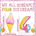 Ice Cream Party Decorations 4th Birthday Decoration Candyland Party Decorations for Summer Ice Cream Theme Girl 4th Birthday Party