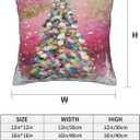 Christmas Throw Pillow Covers 18x18 Set of 2 Square Pillow Case for Home Decor Couch RoomChristmas Tree