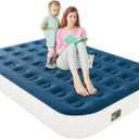 Full Air Mattress with Built in Pump,10" Blow up Air Bed, 2 Mins Quick Self-Inflation/Deflation, Foldable Inflatable Mattress for Home/Travel, 10'' Full Blue