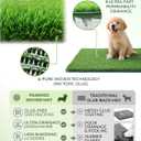 1.2'' Thick Woven Fake Grass Mat for Dog, Glue-Free Artificial Turf Potty Training Pad with Fast Drainage, Machine Washable Pet Pee Pad, Indoor Outdoor Non-Toxic Rug (Medium)
