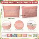 21 Set Nurses Week Gifts for Women Nurse Practitioner Graduation Gifts Bulk Np Cosmetic Bags Compact Mirrors Canvas Makeup Bag Nurses Gift for Nursing School Hospital