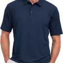 CURBODO Jacquard Polo Shirts for Men Short Sleeve Golf Shirt Dry Fit Moisture Wicking Performance Golf Shirts (XL)
