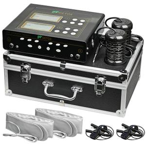 Ionic Foot Bath Detox Machine, Dual Foot Spa System with Dual LCD Display, Foot Chi Cleanse Machine with 2x Array, 2x Heating Waistbelt, 2x Wristband for 2 Users