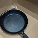 OXO Obsidian 12" Carbon Steel Frying Pan, Pre-Seasoned Skillet, Builds Natural Nonstick with Use, Induction Ready, Oven Safe, Removable Silicone Handle